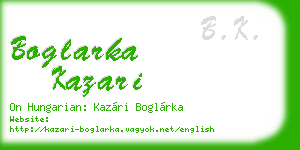 boglarka kazari business card